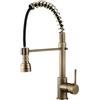 ZPSPZ Rubinetto Cucina con Doccetta Estraibile, Miscelatore Cucina Antico Ottone Rotazione 360° Fredda e Calda Maniglia Singola Rubinetto da Cucina-Antico