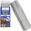 MONTERAL 30 Pezzi Inserti per Avvitatore Professionali T15 x 25 mm - Torx Set con Gambo Esagonale 1/4 - Set Punte Avvitatore Realizzato in Acciaio Legato S2 - MONTERAL