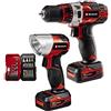 Einhell Set trapano avvitatore a batteria TE-CD 12/1 Li +22+CL (ioni di litio, 12 V, max 30 Nm, incl. 2 batteria da 2,0 Ah, caricabatteria, set di accessori punte da 22 pezzi, torcia a batteria)