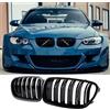 Jinpengyong E92 E93 Griglia Anteriore Nera Lucida per BMW 3er Coupé E92, Cabrio E93 e M3 2006 2007 2008 2009 (For 3er E92 2006-2009)