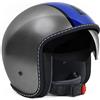 MOMO Blade Glossy Blue Elmetto jet, blu/argento, XXS (54)