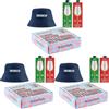 Tavernello Merchandising Cofanetto con Cappello Pescatore Blu, Vino Rosso d'Italia in Brick 1L, Vino Bianco d'Italia in Brick 1L, Merch e Vino Confezione Regalo (Confezione da 3)