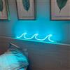 DAKABUKA Insegne al neon a forma di onda, luci notturne a LED blu chiaro con interruttore dimmerabile, decorazione da parete per bambini, alimentazione USB, per soggiorno, bar, camera da letto, regalo (30 x