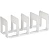 JISADER Fermalibri in Acrilico Supporto per Libri Classificazione di sezioni Divisori per scaffali Scaffale per Borse per riviste da scaffale, Bianco