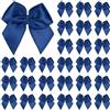 M METERXITY Mini Fiocco di Nastro Artigianale 2,5x2,5cm Blu Navy 50Pz | Nastro di Raso a Quadretti Boutique, per Artigianato Fai Da Te Borse Regalo Matrimonio Compleanno Festa Natale