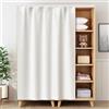 NEPHRA Tende Scorrevoli per Armadi con Binario, Tendina Sottolavello Autoadesivo, Tende per Scaffali Senza Fori in Flanella per Cucina, Armadio, Camera, Soggiorno, Bagno (L × A)(Off white,180 x 120 cm)
