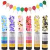 YSJCHEBS Confezione di 6 Fuochi d'artificio A Mano, Bandiera di Palloncini Colorati, Cannone di Coriandoli Versatile e Biodegradabile