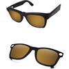 AOZAN Occhiali da Sole con Montatura Nera Opaca Polarizzati Clip-on Compatibili con Ray-Ban Meta Wayfarer RW4006 50mm per Uomo e Donna, RW4006 50mm