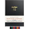 Betterday Studio Betterday - Libro di ricette per ricette personalizzate, colore: nero | Taccuino di qualità A5 con copertina rigida da 120 g/m², per appunti di cucina, pasti in famiglia e pasticceria