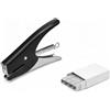 Terryshop74® Spillatrice Manuale a Pinza con 1000 Punti Inclusi - Punti 6/4 Compatibile 130/E - Spillatrice Professionale per Carta, Ufficio e Casa (Nero)