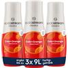 SodaStream Sciroppo 3 x cola + arancio, 1 x bottiglia produce 9 litri di bevanda pronta, preparato in pochi secondi e sempre fresco, 3 x 440 ml