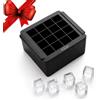 Kidia Mini Clear Ice Cube Maker - Stampo per Ghiaccio Cristallino 16 Cubetti 3×3 cm - Tecnologia di Congelamento Direzionale - Silicone Alimentare & Box Isolato - Ghiaccio Trasparente per Cocktail
