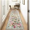 Siunwdiy Grigio Tappeto Passatoia Corridoio Lungo 60×250cm Vintage Passatoia Cucina Tappeto Cucina Antiscivolo Lavabile Tappeto Ingresso Interno per Corridoio, Lavanderia, Scale, Camera da Letto