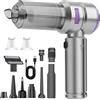 Guyisile Aspirabriciole Senza Fili,22000Pa Aspirapolvere Auto,3 Velocità,4 in 1 Aspiratore e Soffiatore con Motore Brushless,6000mAh Spray ad aria Compressa,Mini Potente per Auto Casa Ufficio Peli di Domestici