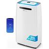 Pro Breeze Deumidificatore Intelligente 20L Pro Breeze con Display Digitale dell'Umidità, Modalità Notturna, Scarico Continuo, Asciugatura Bucato e Timer 24 Ore - Ideale contro Umidità e Condensa