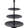 Spetebo Etagere a 3 Piani - in Acciaio Inox Spazzolato - Altezza 36,5 cm; Diametro 25 cm
