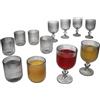 MamboCat Agata Set di 12 bicchieri da vino grigio I 6 bicchieri da vino da 240 ml e 6 bicchieri da acqua da 250 ml, eleganti e stabili bicchieri per vino rosso e bianco, acqua, succo e altro ancora