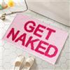 Ruioomeep Tappetino antiscivolo da 40x60cm - Tappeto da bagno GET Naked Bath Mat Lavabile Assorbente Ad Asciugatura Rapida, Tappetino per Doccia Bagno WC, Morbido Tappeto da Bagno Antiscivolo Lavabile Rosa