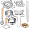 JOSPL 12 Pezzi Stampi per Ravioli,Acciaio Inossidabile Stampo Per Ravioli | Macchina Per Ravioli,Pie Pasta Biscotti Multiuso,Macchina Pasta Maker,Attrezzi per ravioli,raviolatrice manuale