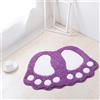 ele ELEOPTION tappetino da bagno antiscivolo, ad asciugatura rapida, con stampe fantasia, assorbe l'acqua, è morbido per camera da letto, cucina, corridoio, ingresso, cotone, viola, medio (60 * 40 cm)