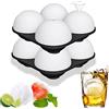 HONYAO Ghiaccio Stampo Silicone con Coperchio Grande Sfera -5,8cm
