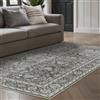 HUGEAR Vintage Tappeto 80x150cm Nero Antiscivolo Lavabile In Lavatrice Salotto Camera Da Pranzo Sedia Ufficio Tappeti Grandi Rug Esterno Pelo Corto Carpet