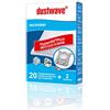 dustwave Sacco Aspirapolvere dustwave® - 20 Sacchetti per Aspirapolvere per Philips FC 8780 Performer Silent, di Marca Dustwave® Made in Germany + 2 Microfiltri