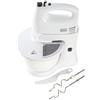 BLACK+DECKER HM300BL-QS Sbattitore Mixer, con Ciotola Rotante, 300 W, Bianco/Grigio