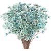 Larber 300 fiori secchi decorativi brasiliani di piccole margherite blu, bouquet di camomilla per feste, decorazioni fai da te, casa, matrimoni, composizioni floreali