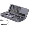EasyByMall Kit saldatore da 100 W, stazione digitale a riscaldamento rapido 180-1000 ° F con temperatura regolabile, set di strumenti di riparazione elettronica portatile (B)