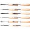 GLEAVI Set 12 Pezzi Sgorbie per Legno Professionali in Acciaio per Intaglio e Scultura, Strumenti da Intaglio per Artigiani e Principianti Lama Resistente