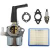 UYTGFO Adatto for Briggs & Stratton 697422 110402 110412 215369 Barra del timone Motore Carb con guarnizioni di montaggio Kit filtro aria 696065 Carburatore