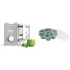 BÉABA, 1 Babycook Solo Express e 1 Multiportions, Robot Bébé 4 en 1 Mixeur-Cuiseur, Cuisson Express 15min, Mixage sur-mesure, Cuisson Vapeur Douce et Saine, Décongélation, Gris et Vert Sauge