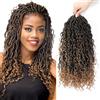 Firstcyh Hair Firstcyh Extension Capelli per Trecce Uncinetto Locks 1B/27 Soft Locs 45,72 cm Bohémien Coudre 8 Pacchetti 12 Supporti/Pacchetto Extension Dreadlocks Naturale
