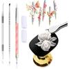 Cesujowaz Nail Art Sculpture Pen, Set di 3 Penne a Doppia Faccia in Acciaio Inox, Penne per Scultura in Gel 3D, per Acrilico, Gel, Polvere Cromata, Manicure e Design Unghie