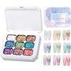 Generico Pat Gel Palette - Set di vernici gels per manicure con 9 di colore, di gel per ad alto pigmento, kit professionale per unghie a lunga durata | Uso della festa nuziale di v