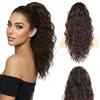 EKKONG Extension Coda di Cavallo Riccia con Clip 45 cm, Posticcio Coda Capelli Lunghi Mossi e Ricci, Extension Capelli Sintetici Clip Ponytail per Donna