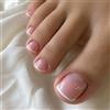 MEITREND 24 unghie finte francese, copertura completa, unghie finte a pressione, lucide, naturali, da incollare, per donne, nail art fai da te (francese A)