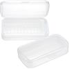 OGANAZI 2 scatole in plastica per la disinfezione delle unghie, con vassoio, sterilizzatore per nail art, vassoio per la pulizia e la sterilizzazione per unghie, pinzette, tagliacapelli per manicure,