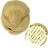 IMISSU Chignon intrecciato ballerino capelli ciambella posticci scrunchie artiglio capelli chignon updo per la festa di nozze (M5 Biondo cenere)