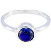 JAE - EMPORIO GIOIELLI E ARTE Anello solitario in lapislazzuli naturale, fatto a mano, in argento 925, con pietre preziose blu, anello grazioso (US 9,5)