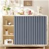 Aeovot Tendina Sottolavello Cucina, Tenda per Scaffale - Antipolvere/Impermeabile/Privacy, Tende Corte per Armadietti Cucina Autoadesiva, per Armadio da Cucina Bagno Scarpiera Libreria(Blu,60x80 cm)