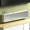 HEFJIAYCIQ Scatola Nascosta Per Router Wifi in Legno, Mobile Da Parete Wireless Con Ante Scorrevoli in Acrilico, Per Presa Multipla E Modem Dell'ufficio Domestico,White 6,100x10x20cm