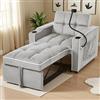UTTQEW Divano letto singolo allungabile 3 in 1, Poltrona Pieghevole, 167x83x76