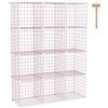 C&AHOME Wire Cube Storage, 12 cubi organizer in metallo a C, mensole modulari, organizer per armadio, ideale per casa, ufficio, soggiorno, 91 cm di lunghezza x 32 cm di larghezza x 122 cm di altezza