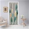 Odot Tende per Porta con Occhielli, Tende Oscuranti Interni con Stampa Fiore di Loto Stile Cinese, Tenda Divisore per Stanza, per Camerino Soggiorno Cameretta, 1 Pezzo (80x180cm,Grigio)