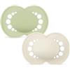 MAM Ciuccio originale per bambini +16 mesi, neutro opaco, 2 pezzi | Con tettarella simmetrica, piatta e flessibile in silicone Skin Soft, di facile accettazione, con scatola autosterilizzante