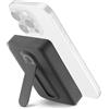 Cellularline Power Bank 5.000 mAh Qi2 15W con Stand Integrato e USB-C 20W - Soft-Touch, Mag Stand - Nero
