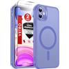 LeYi Cover Magnetica per iPhone 11 con 2 Pezzi Vetro Temperato, Custodia per iPhone 11 Traslucida Opaca Anti-Impronte Resistente ai Graffi Paraurti in TPU Antiurto Protettiva Case 6,1 Pollici, Azzurro