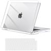 MOSISO Custodia Compatibile con MacBook Air 15 Cover M5 2026 M4 2025 M3 M2 2024-2023, Case per MacBook Air 15,3'' display Liquid Retina A3448 A3241 A3114 A2941 &Copritastiera, Trasparente